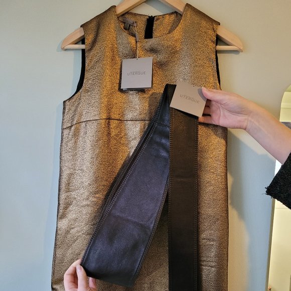 UTERQUE Dress and Leather Belt - Picture 5 of 6